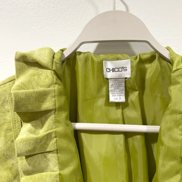 Vintage 90's-80's Corduroy Jacket/ light green Jacket/jacket women’s blazer/ lig - Picture 4 of 8